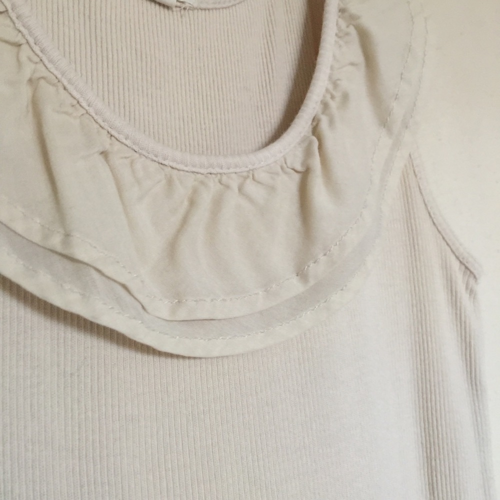 J CREW scoop neck tanktop with ruffle